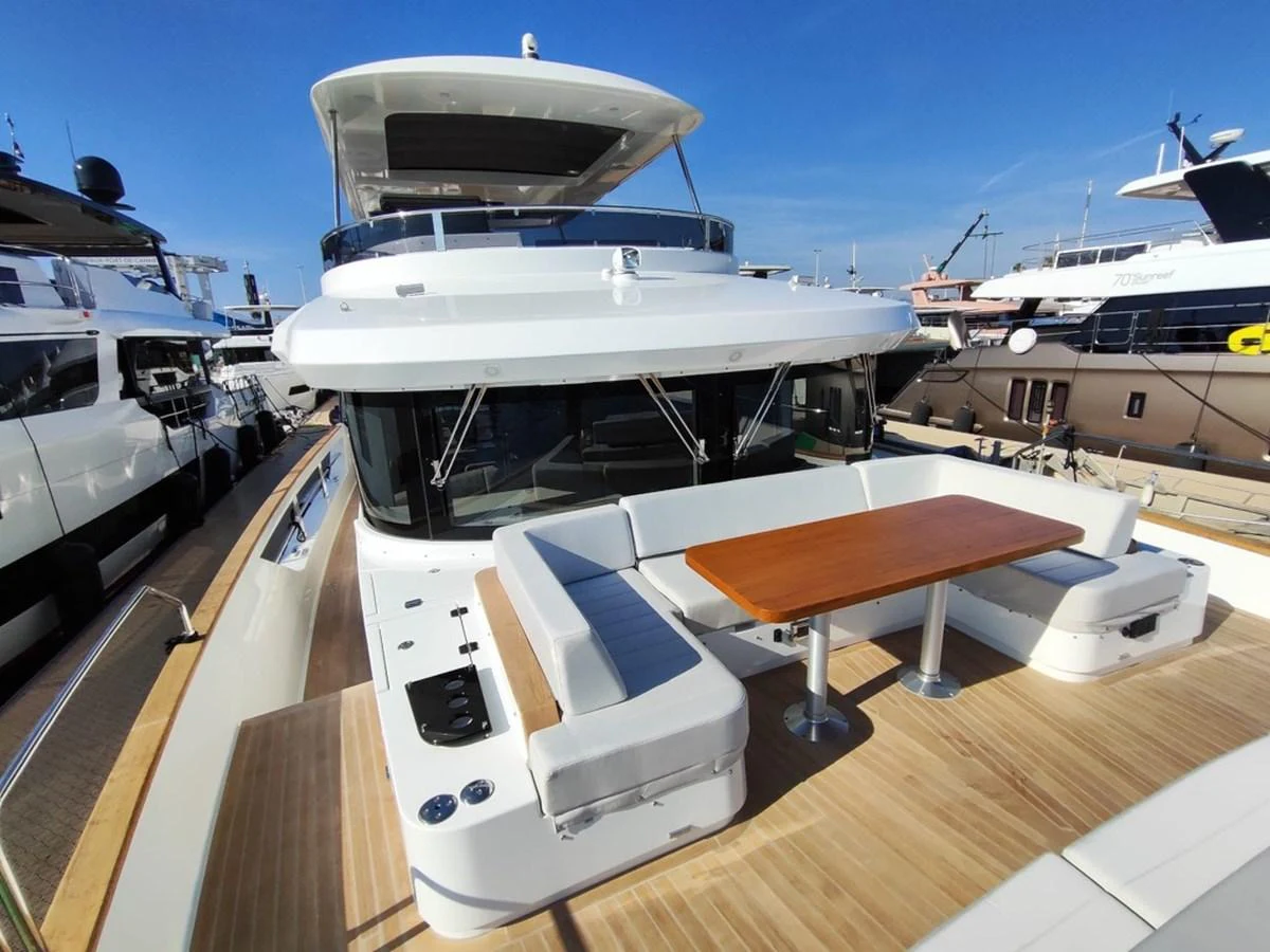 a boat on a deck aboard ARGA Yacht for Sale