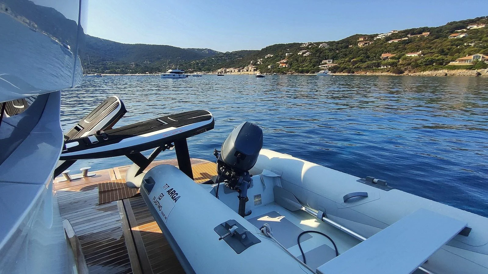 a boat on the water aboard ARGA Yacht for Sale