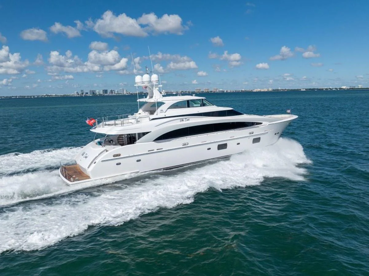 a white yacht on the water aboard WILD DUCK Yacht for Sale
