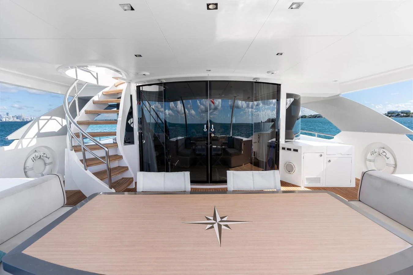 inside of a building aboard WILD DUCK Yacht for Sale