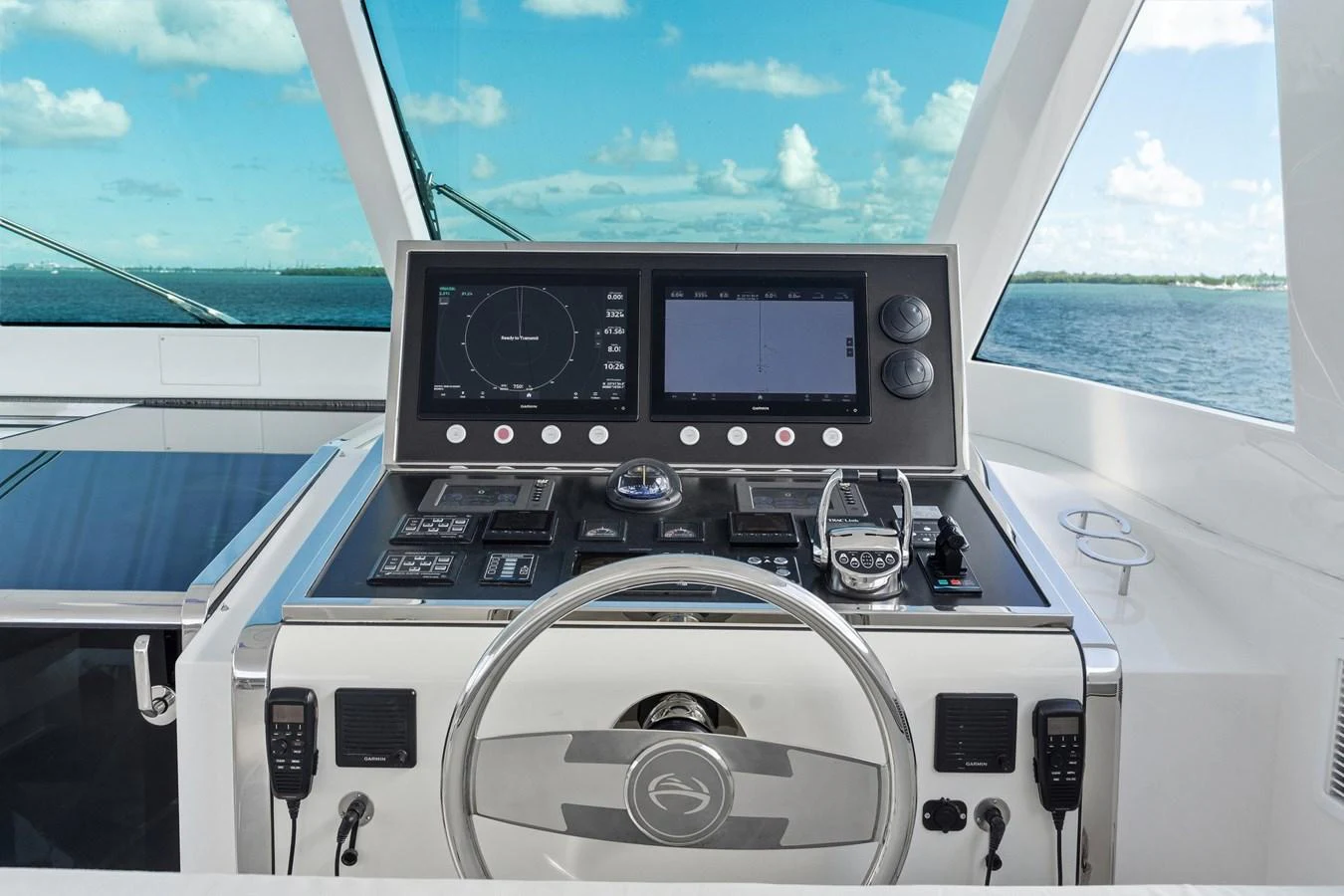 the inside of a car aboard WILD DUCK Yacht for Sale