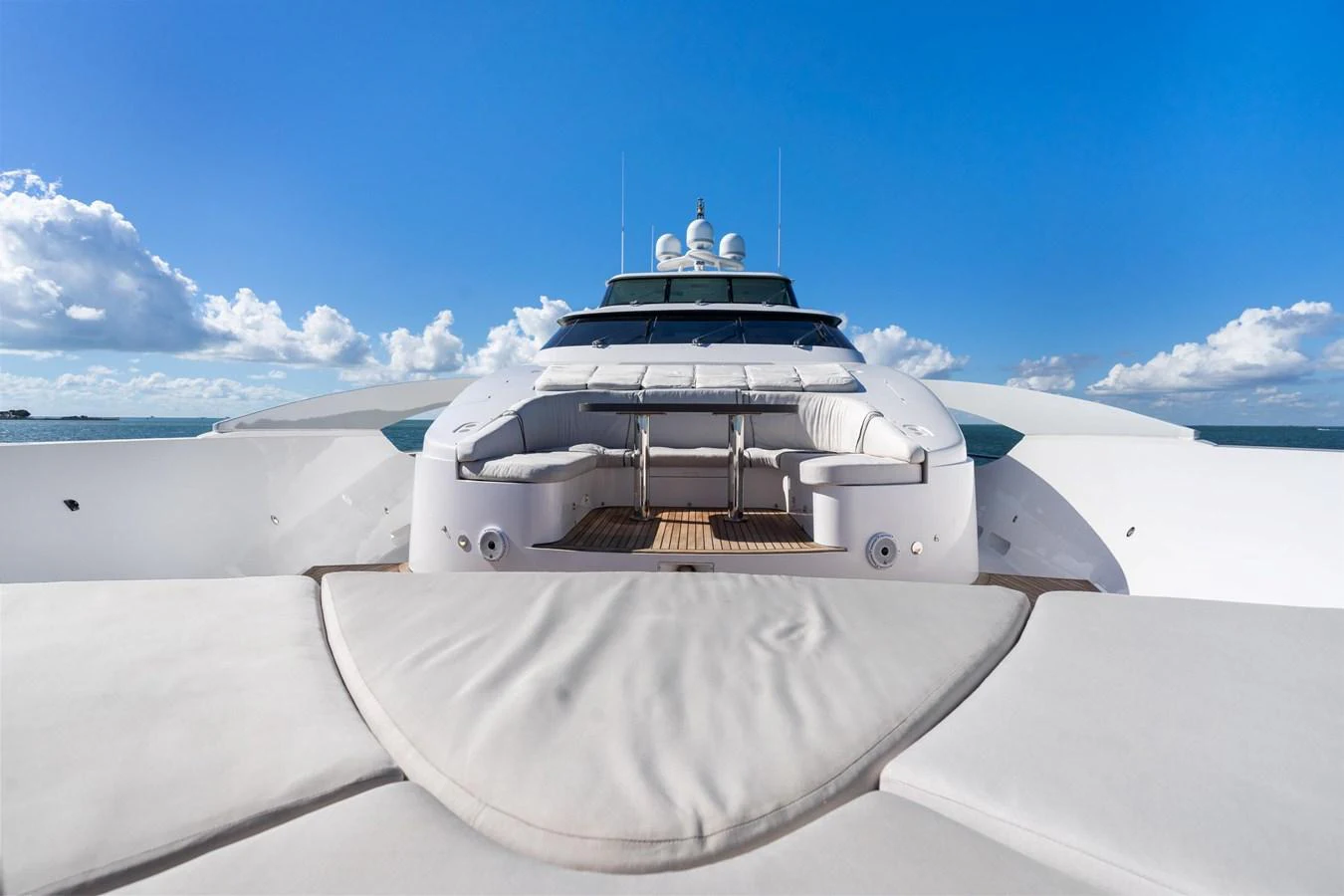 a white building with a dome roof aboard WILD DUCK Yacht for Sale
