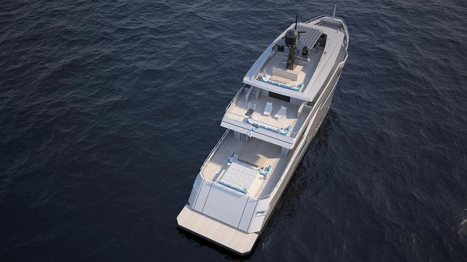 a boat in the water aboard BRIZO 110 EXPLORER Yacht for Sale