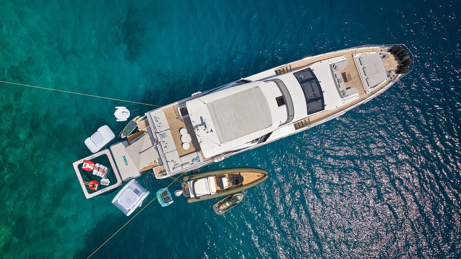 a satellite in the sky aboard ALUMINIA TOO Yacht for Sale
