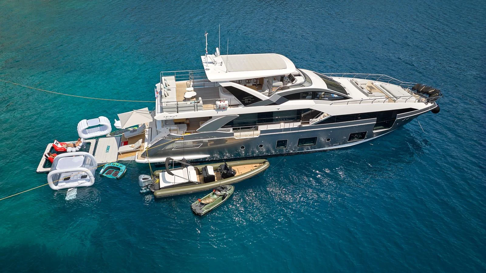 a boat on the water aboard ALUMINIA TOO Yacht for Sale