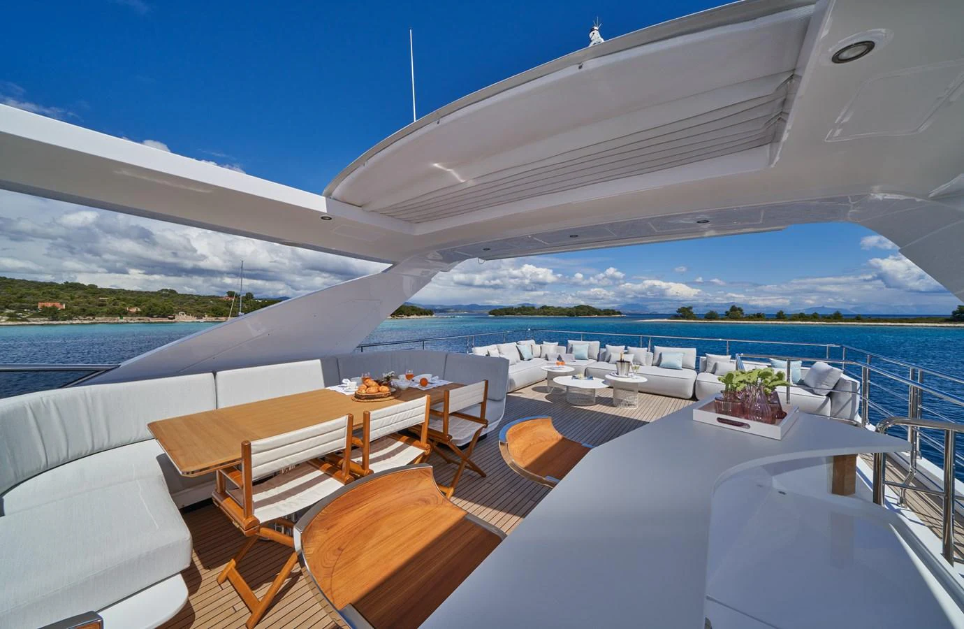 a boat on the water aboard ALUMINIA TOO Yacht for Sale