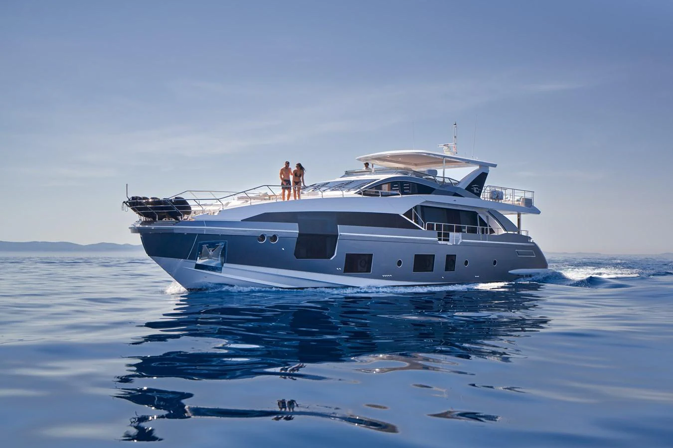 a boat in the water aboard ALUMINIA TOO Yacht for Sale