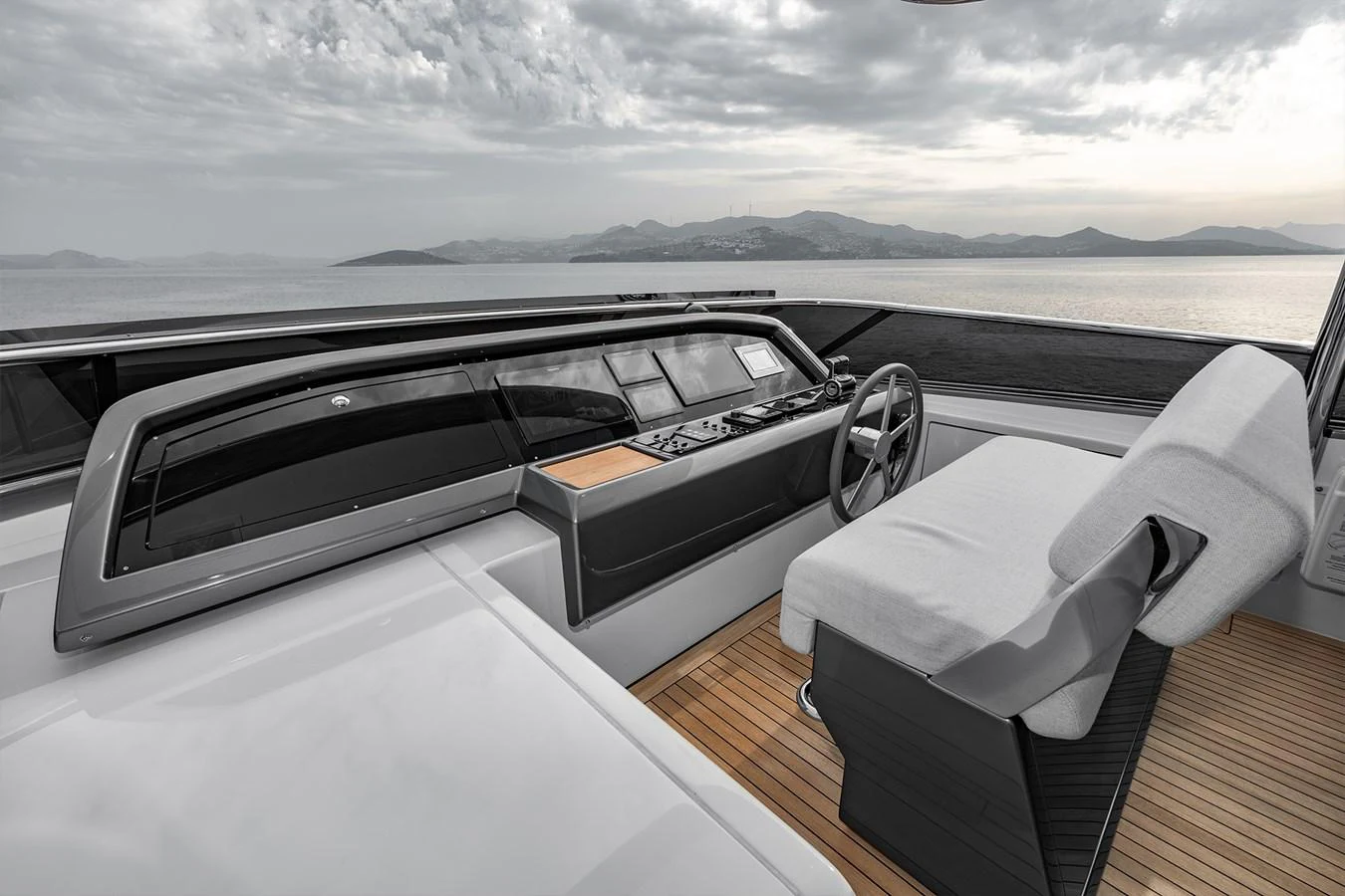 the interior of a car aboard JOURNEY Yacht for Sale