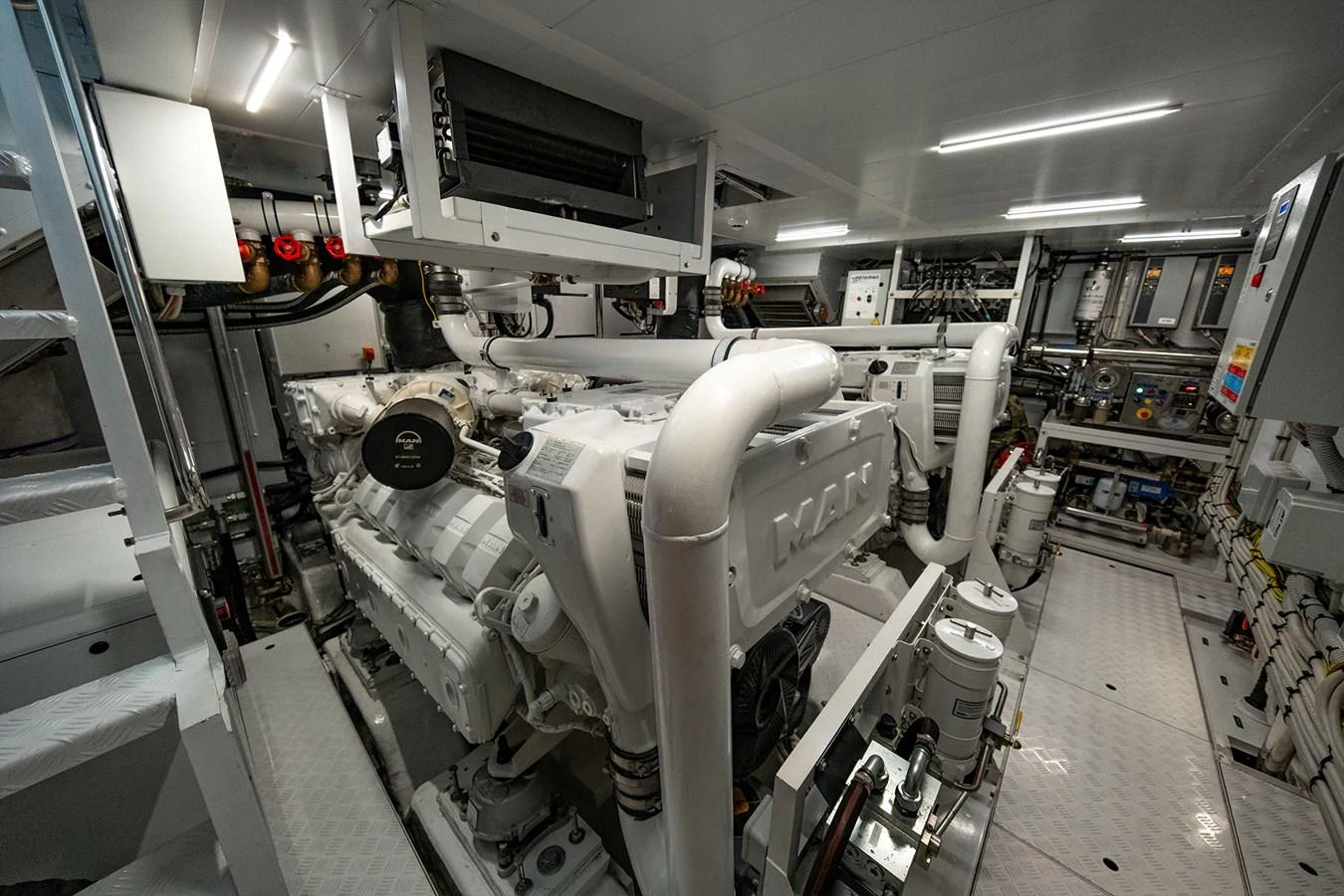 a room with machines and equipment aboard JOURNEY Yacht for Sale