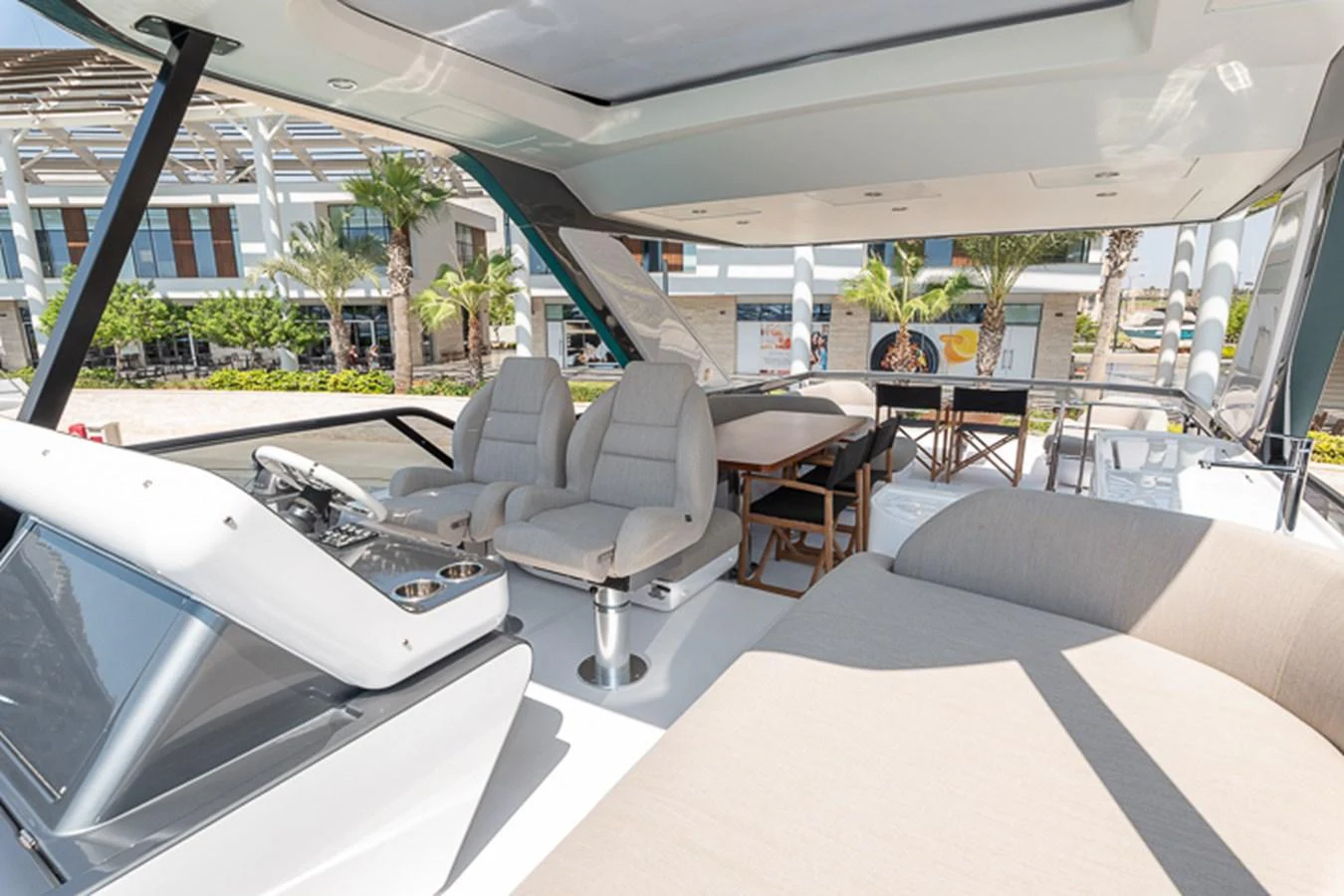 inside of a car aboard PRINCEPESSA Yacht for Sale