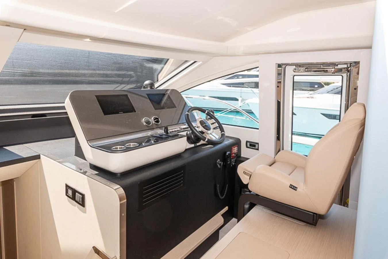 inside of a car aboard PRINCEPESSA Yacht for Sale