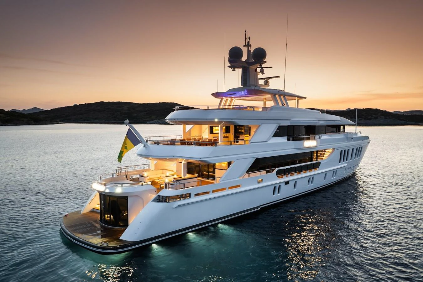 a boat on the water aboard FORTUNA Yacht for Sale