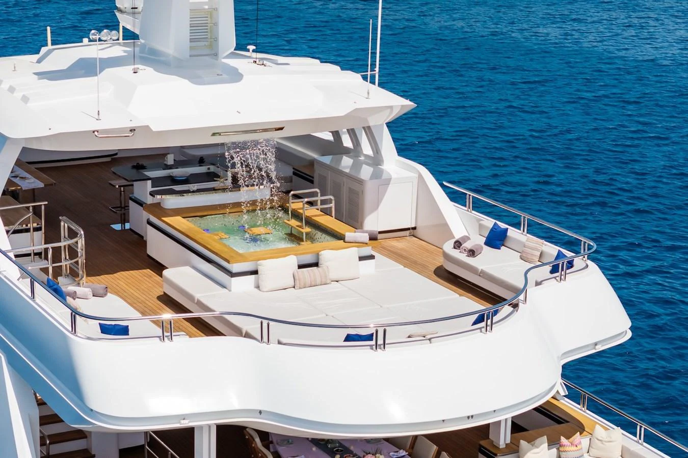 a boat on the water aboard FORTUNA Yacht for Sale