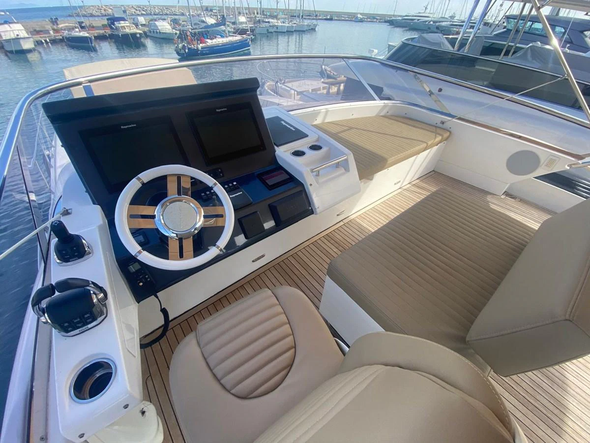 a large boat with a large round object on the front aboard 10009846 Yacht for Sale