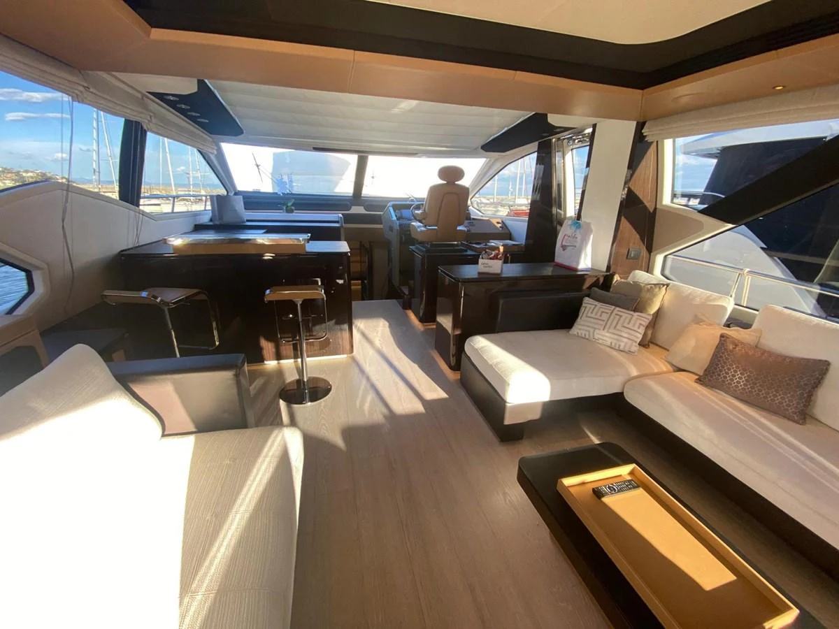 a room with a table and chairs aboard 10009846 Yacht for Sale