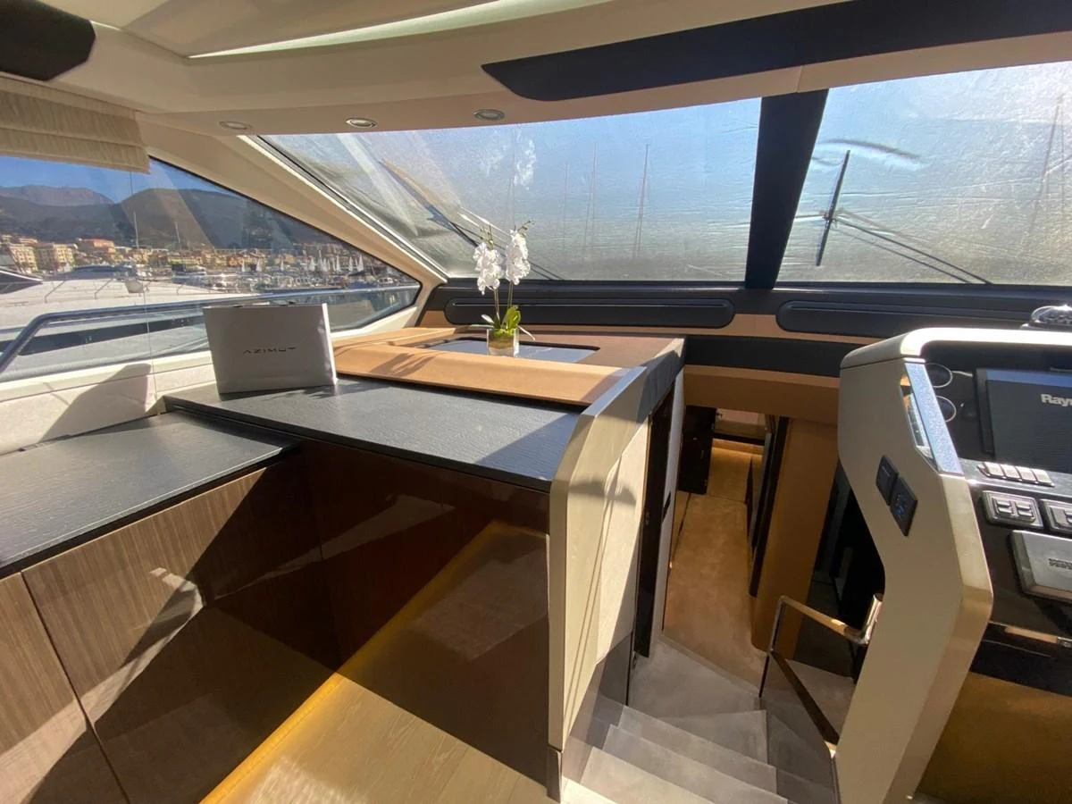 a room with a desk and a window aboard 10009846 Yacht for Sale