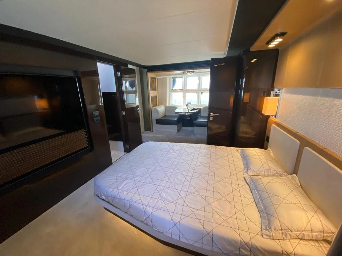 a large bed in a room aboard 10009846 Yacht for Sale