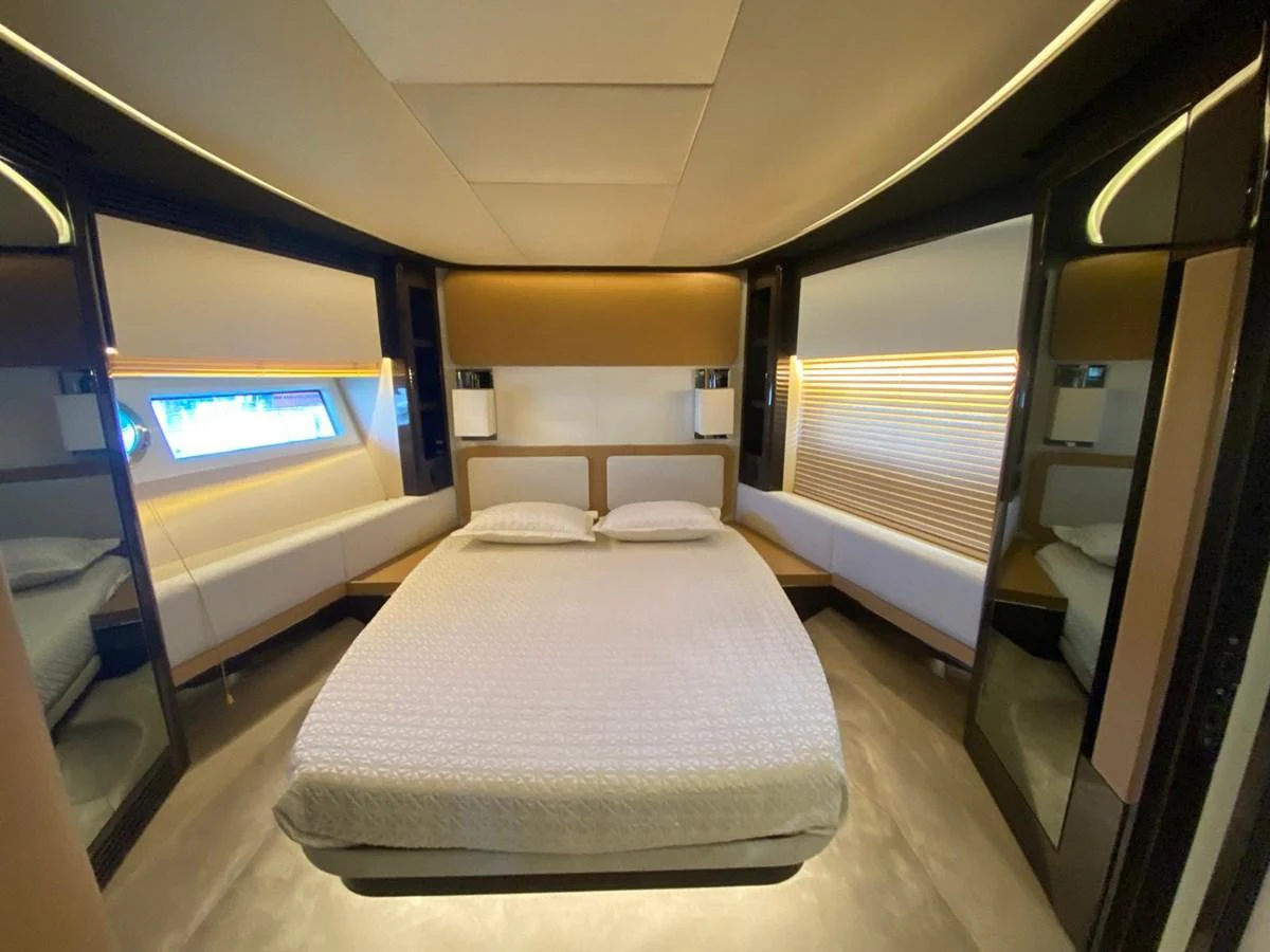 a double bed in a train aboard 10009846 Yacht for Sale