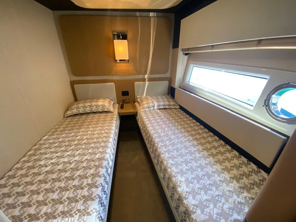 a room with two beds aboard 10009846 Yacht for Sale