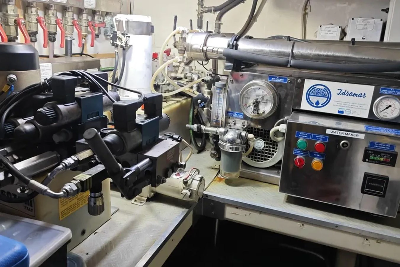 a machine with a large piece of equipment on it aboard HINXXLVI02 Yacht for Sale