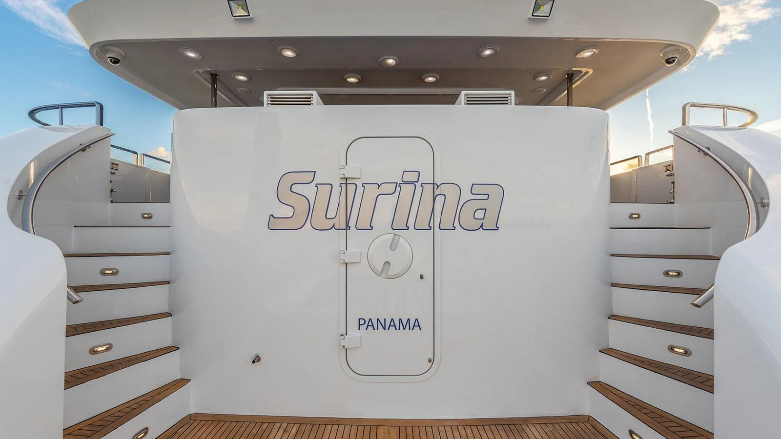 a white machine with a logo on it aboard SURINA Yacht for Sale