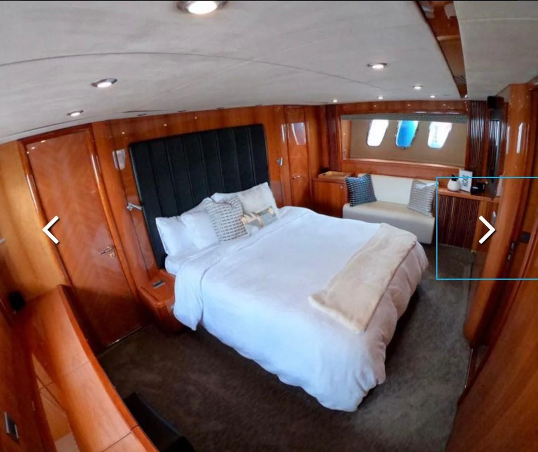 a bed in a room aboard GBXSK03391E506 Yacht for Sale