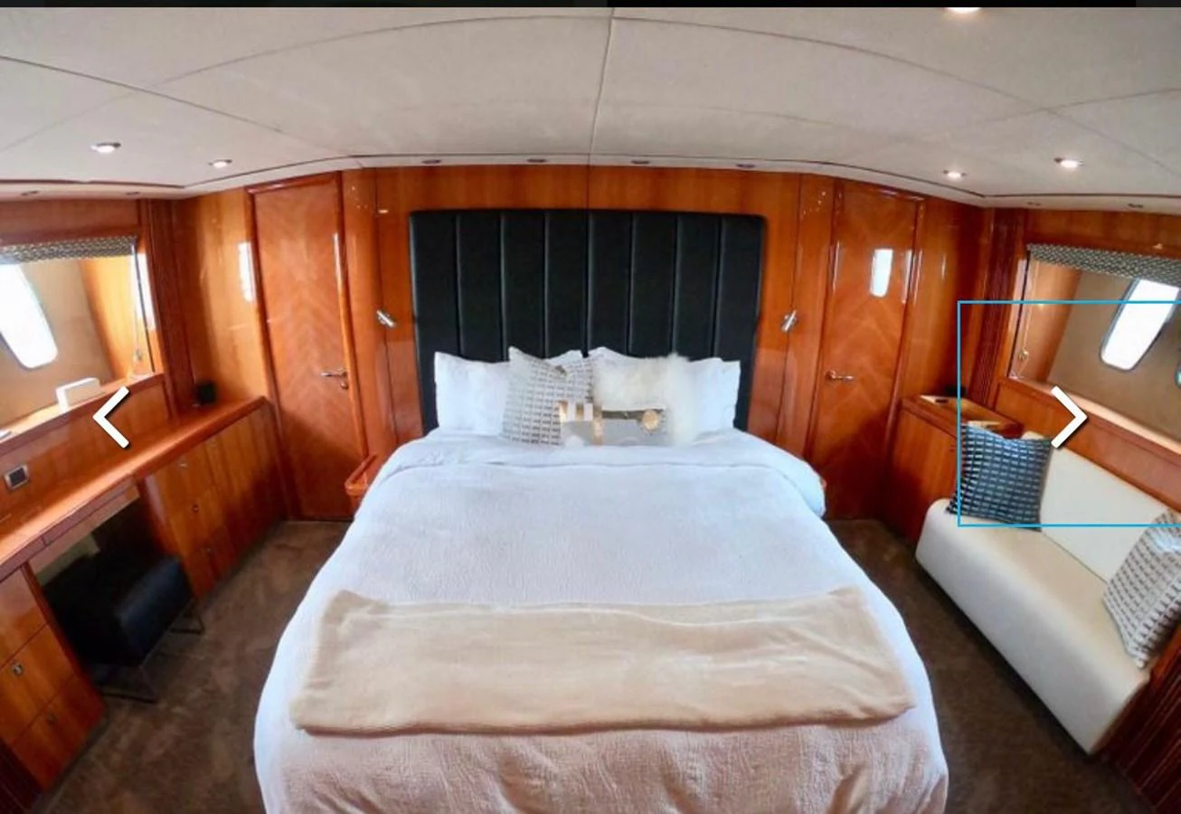 a bed in a room aboard GBXSK03391E506 Yacht for Sale