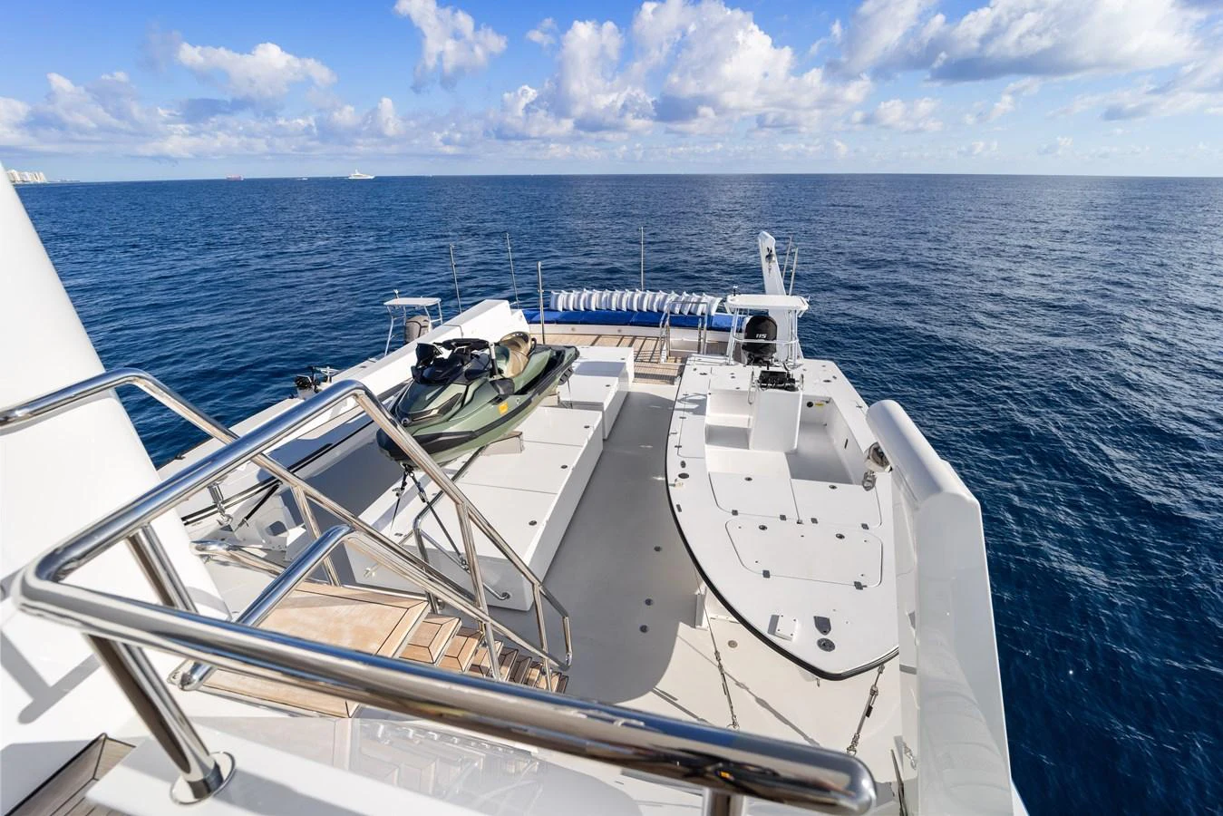a boat on the water aboard STAMPEDE Yacht for Sale
