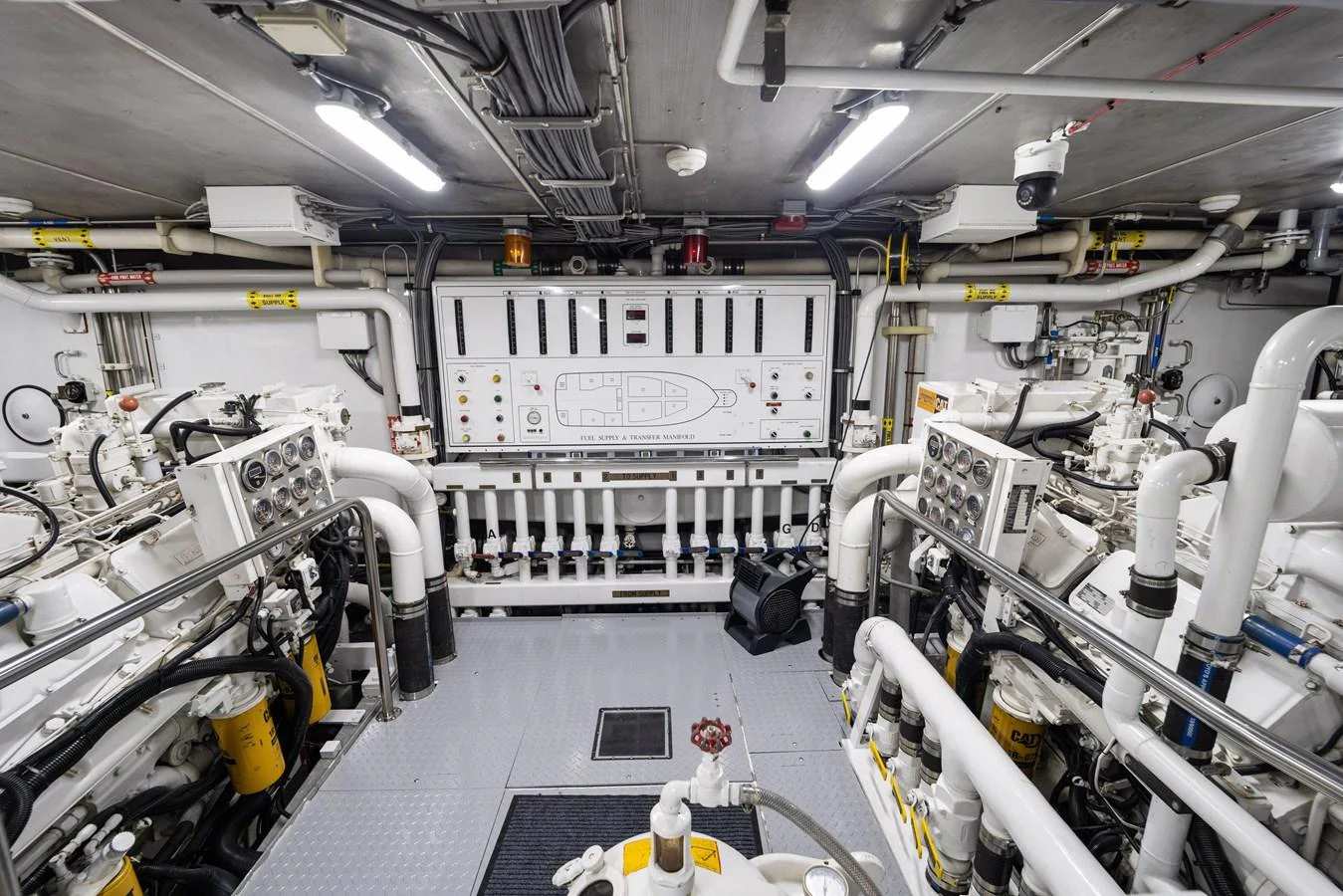a room with machinery aboard STAMPEDE Yacht for Sale