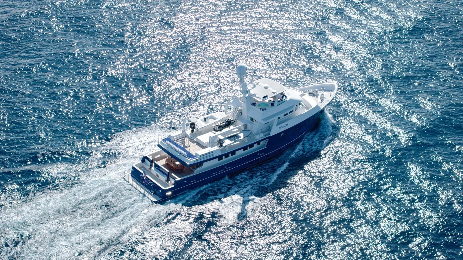 a boat in the water aboard STAMPEDE Yacht for Sale