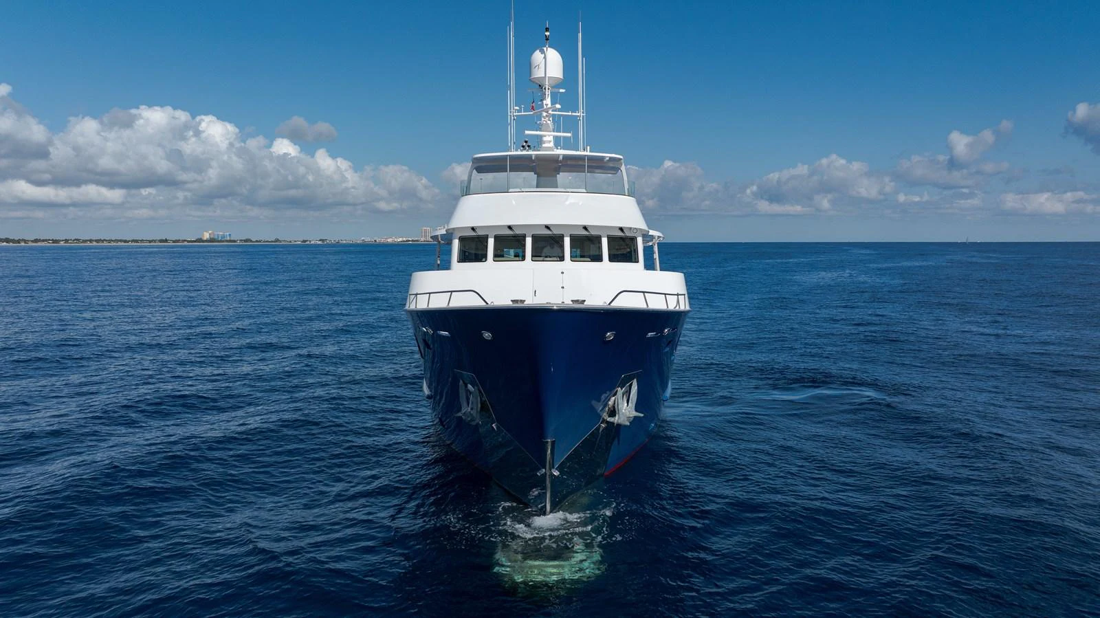 a boat in the water aboard STAMPEDE Yacht for Sale