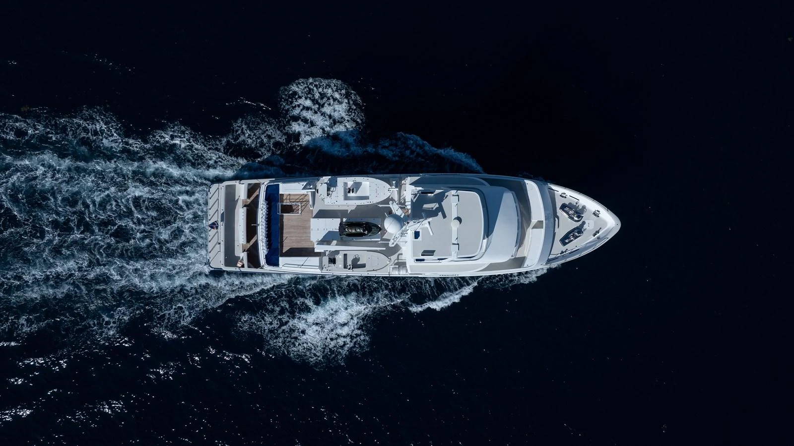 a space ship in outer space aboard STAMPEDE Yacht for Sale