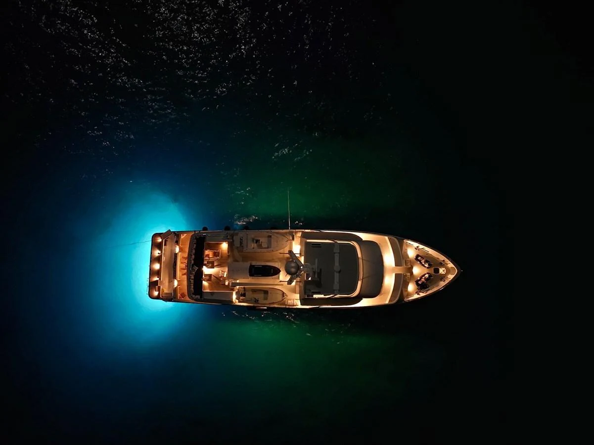 a close-up of a camera aboard STAMPEDE Yacht for Sale