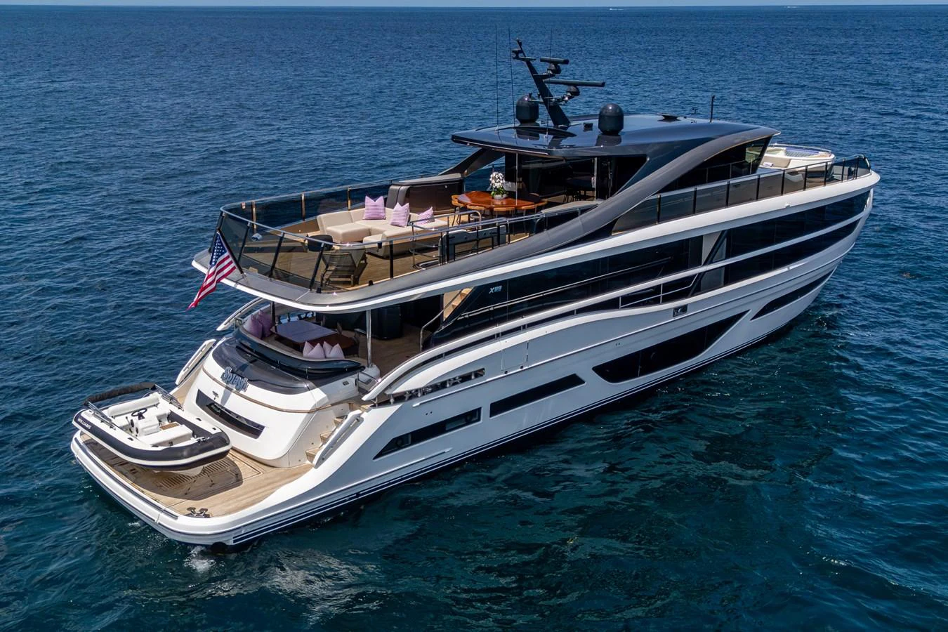 a boat on the water aboard SPLASH Yacht for Sale