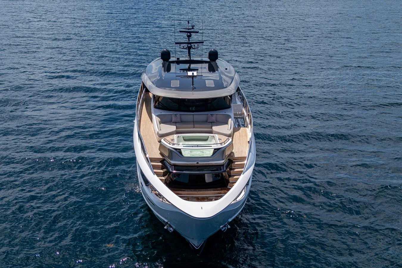 a boat in the water aboard SPLASH Yacht for Sale