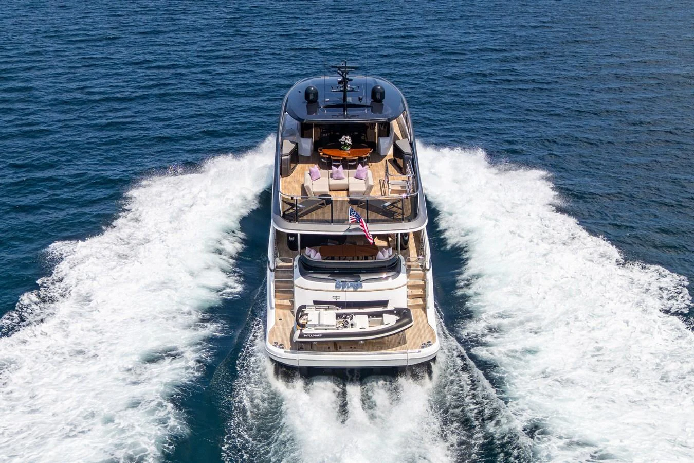 a boat on the water aboard SPLASH Yacht for Sale