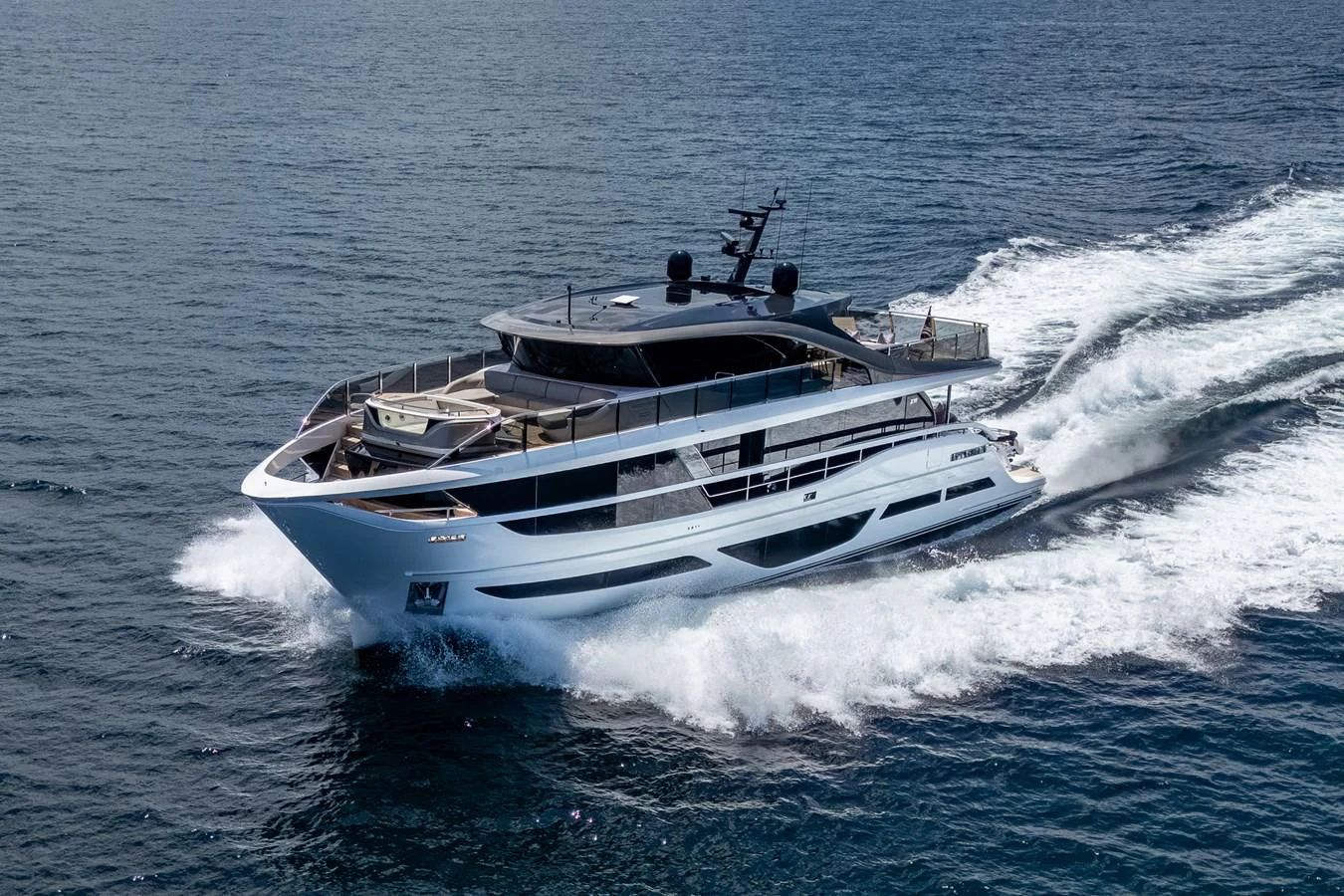 a boat on the water aboard SPLASH Yacht for Sale