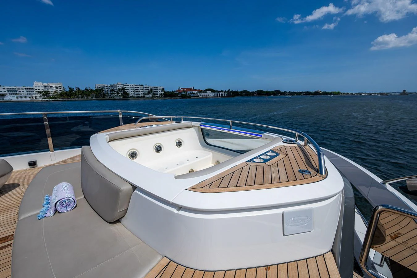 a boat on the water aboard SPLASH Yacht for Sale