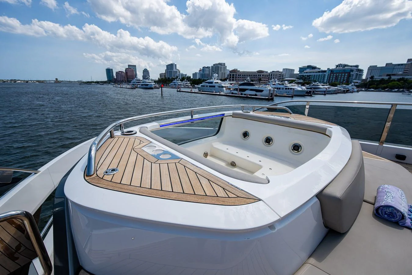 a boat on the water aboard SPLASH Yacht for Sale