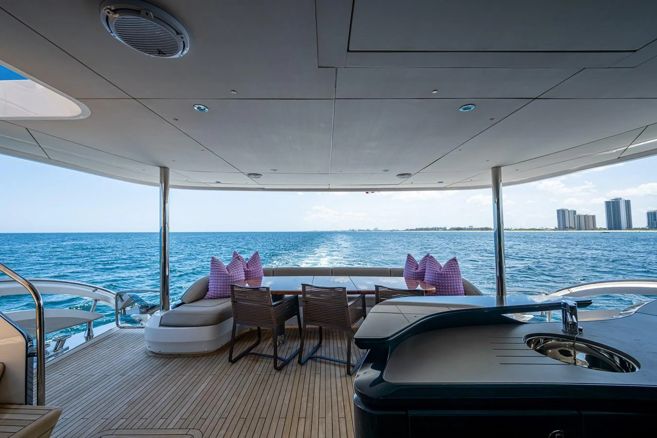 a boat on the water aboard SPLASH Yacht for Sale