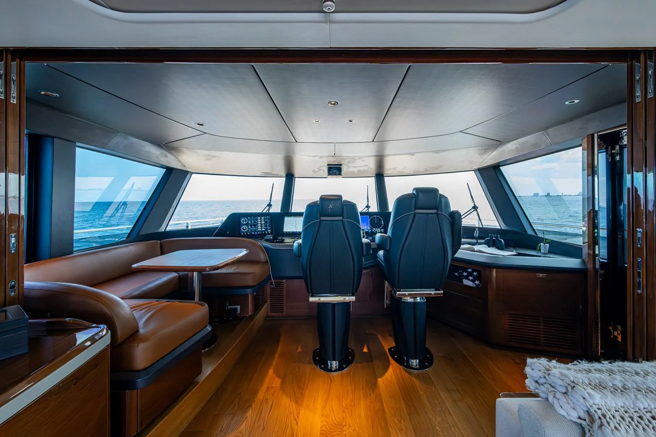 inside of a vehicle aboard SPLASH Yacht for Sale