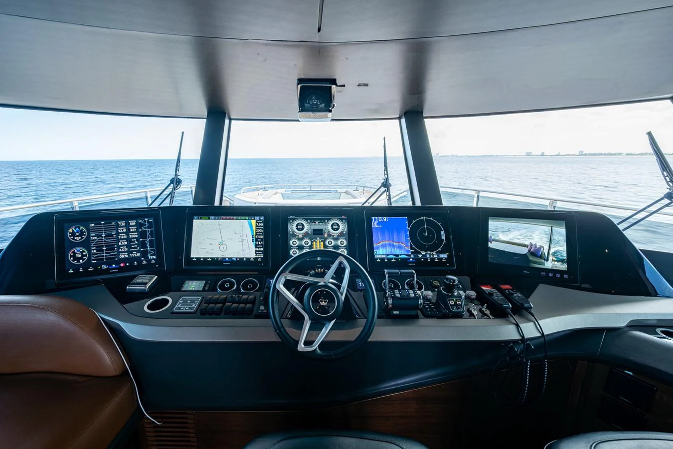 the inside of a car aboard SPLASH Yacht for Sale