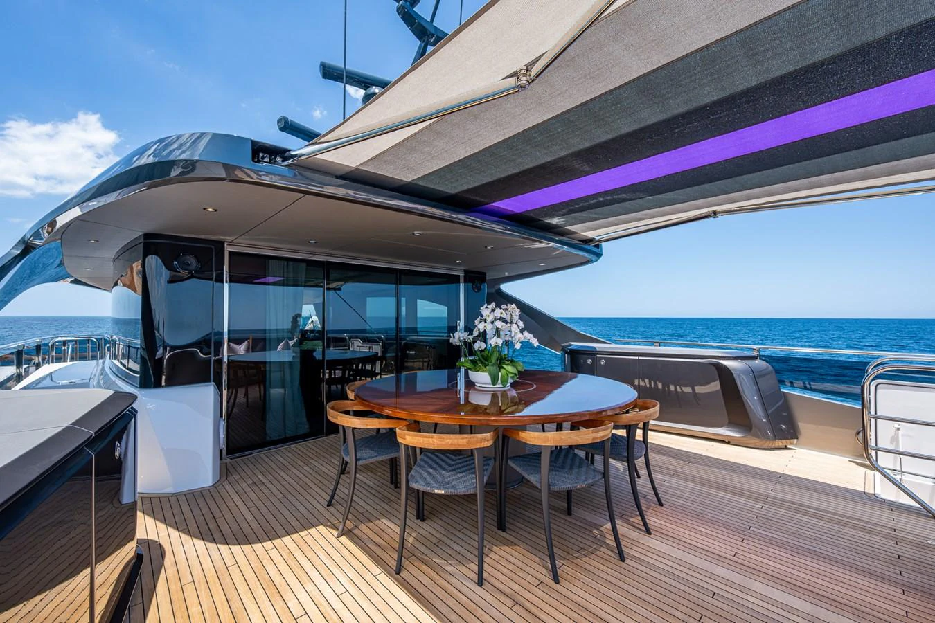 a boat on the water aboard SPLASH Yacht for Sale