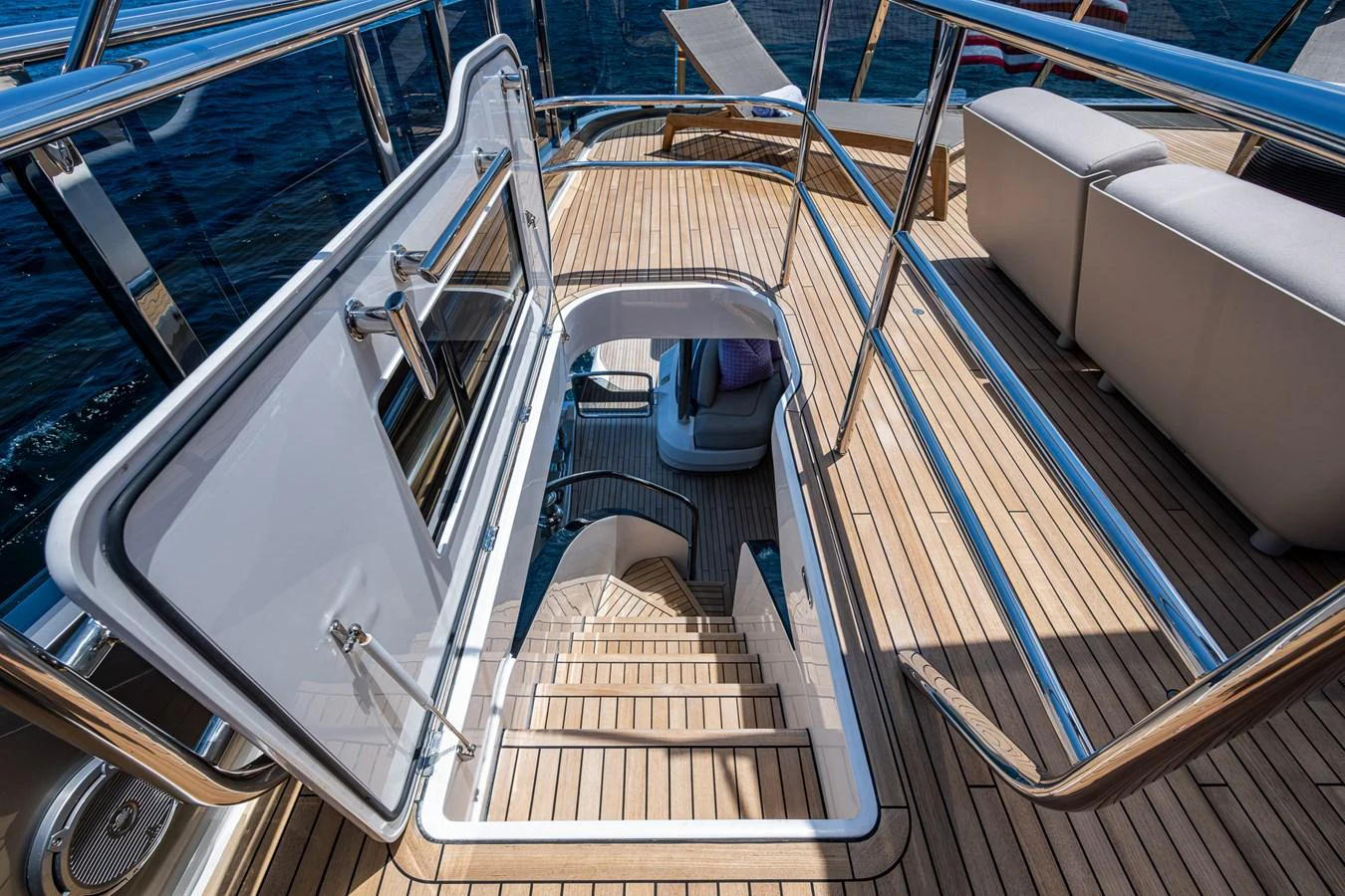 the inside of a boat aboard SPLASH Yacht for Sale