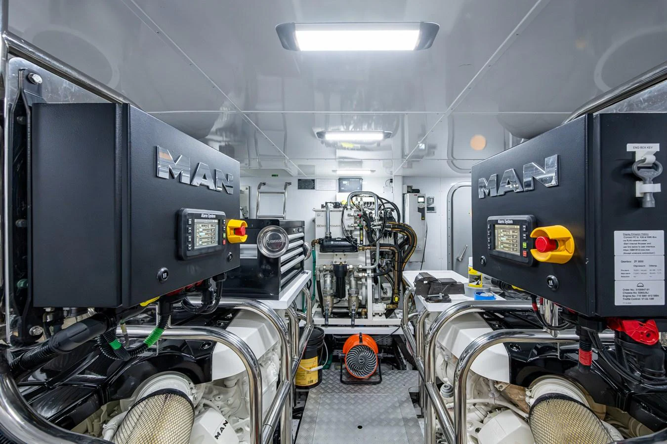inside of a vehicle aboard SPLASH Yacht for Sale