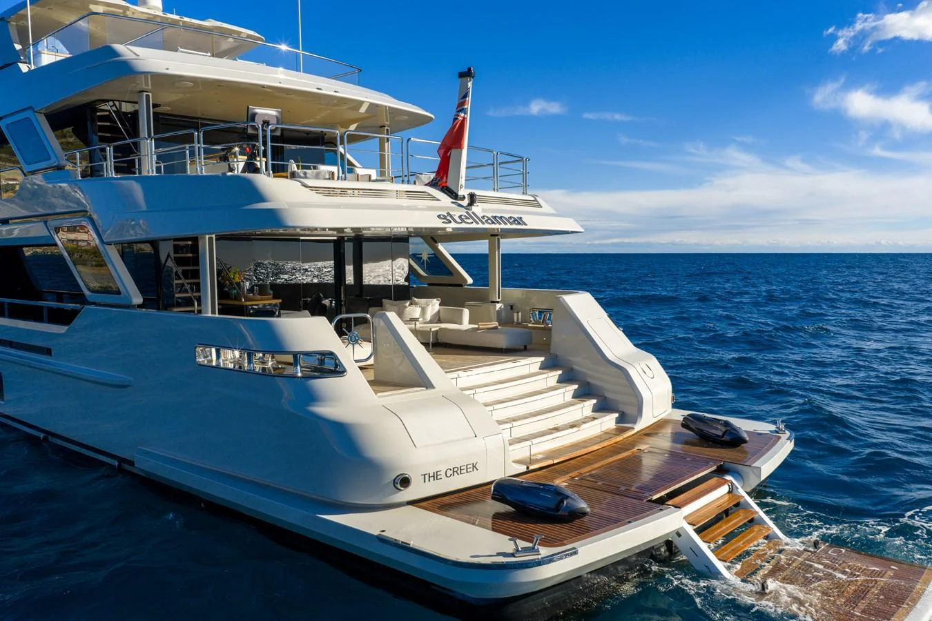 a boat on the water aboard STELLAMAR Yacht for Sale