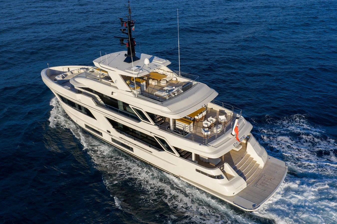 a ship in the water aboard STELLAMAR Yacht for Sale