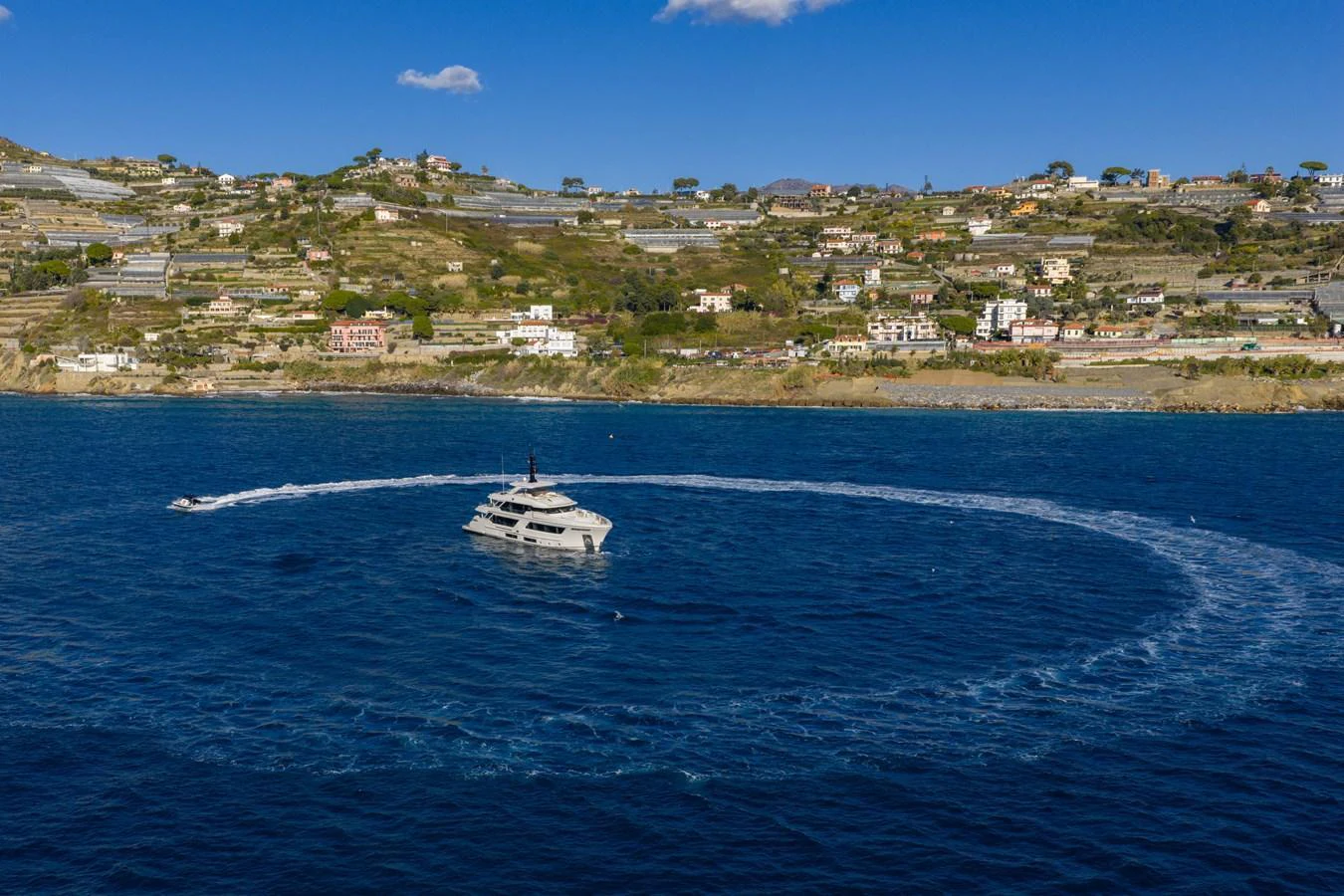 a boat on the water aboard STELLAMAR Yacht for Sale