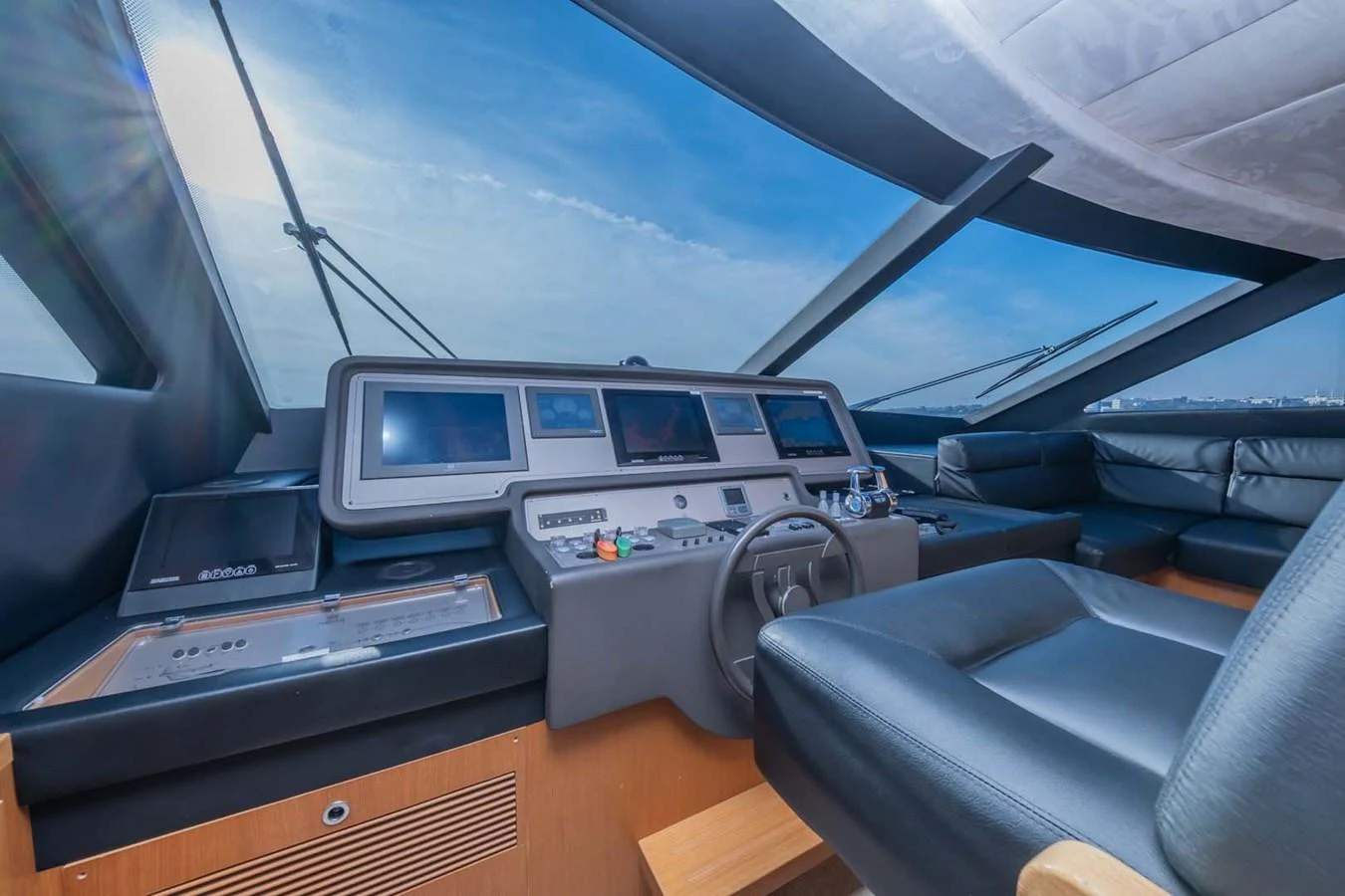inside of a car aboard STELLINA Yacht for Sale