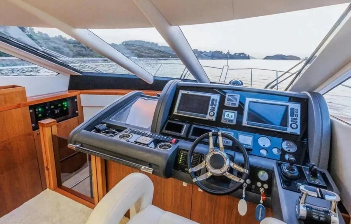 a cockpit of a plane aboard 2 DRUNK Yacht for Sale